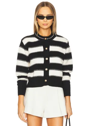 Sofi Cardigan - Black & Ivory