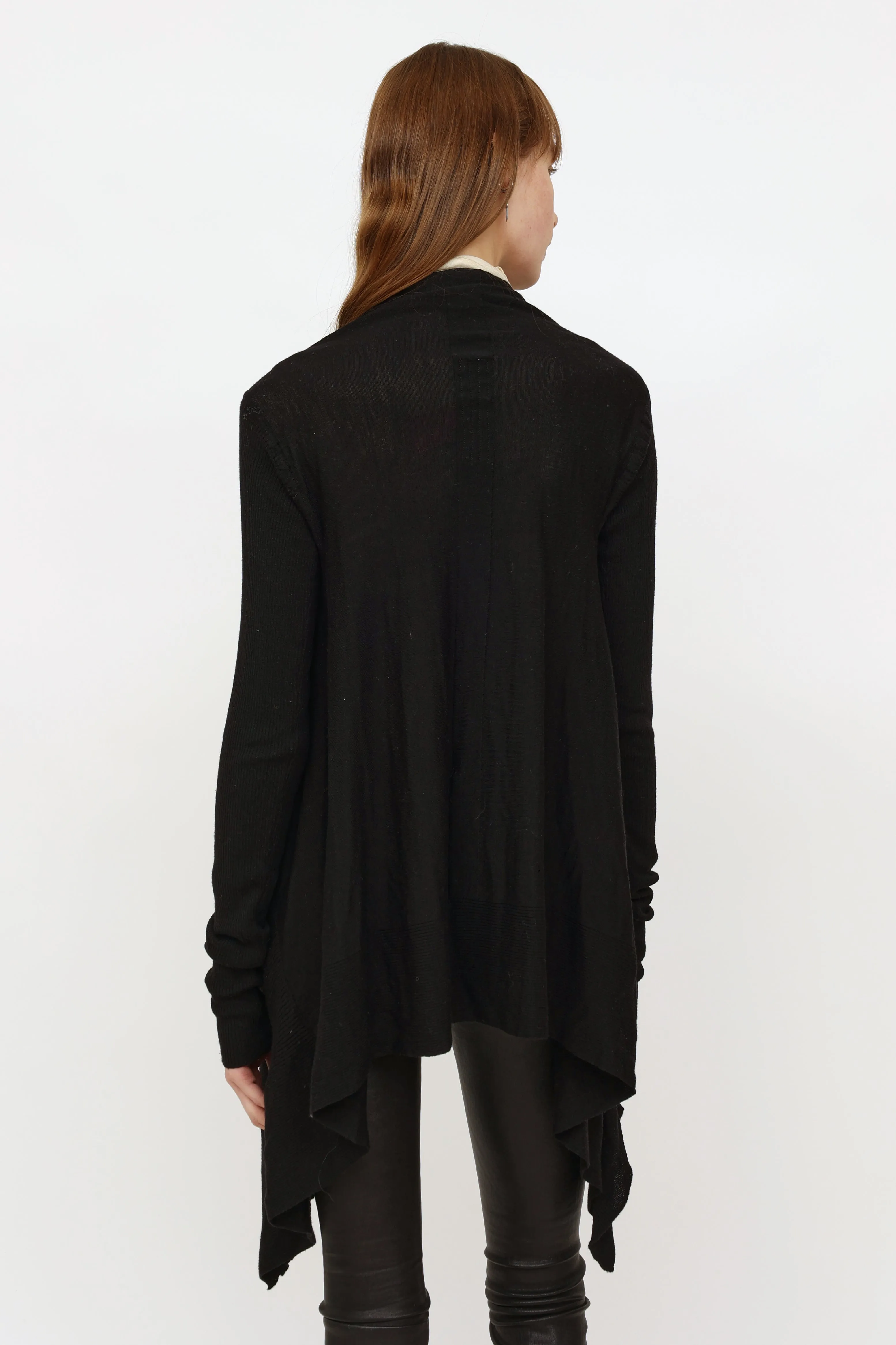 SS19 Black Knit Open Cardigan