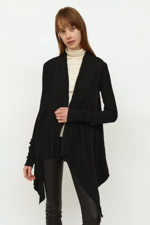 SS19 Black Knit Open Cardigan