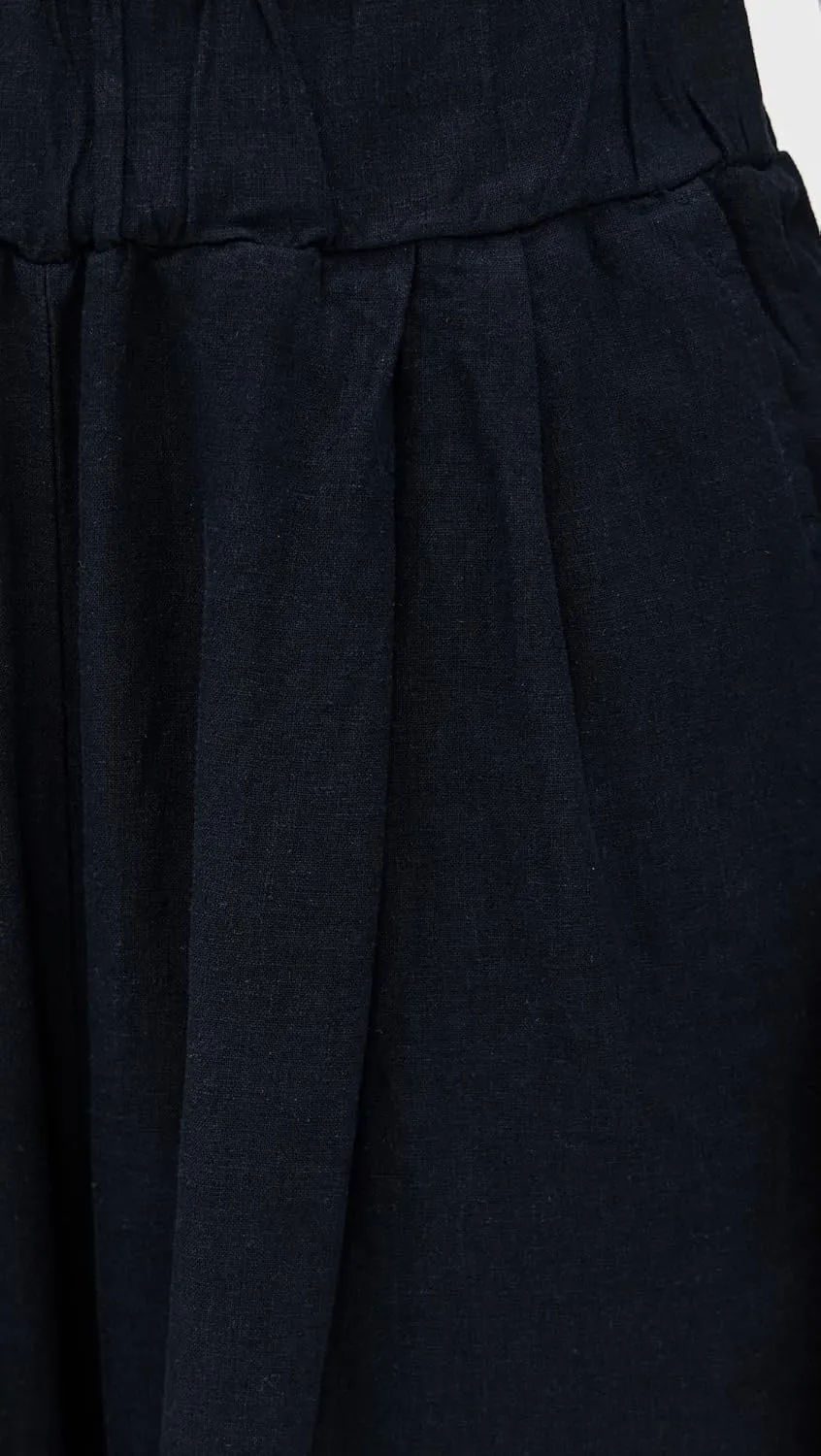 Stateside Women's Linen Wide Leg Pull-On Pants