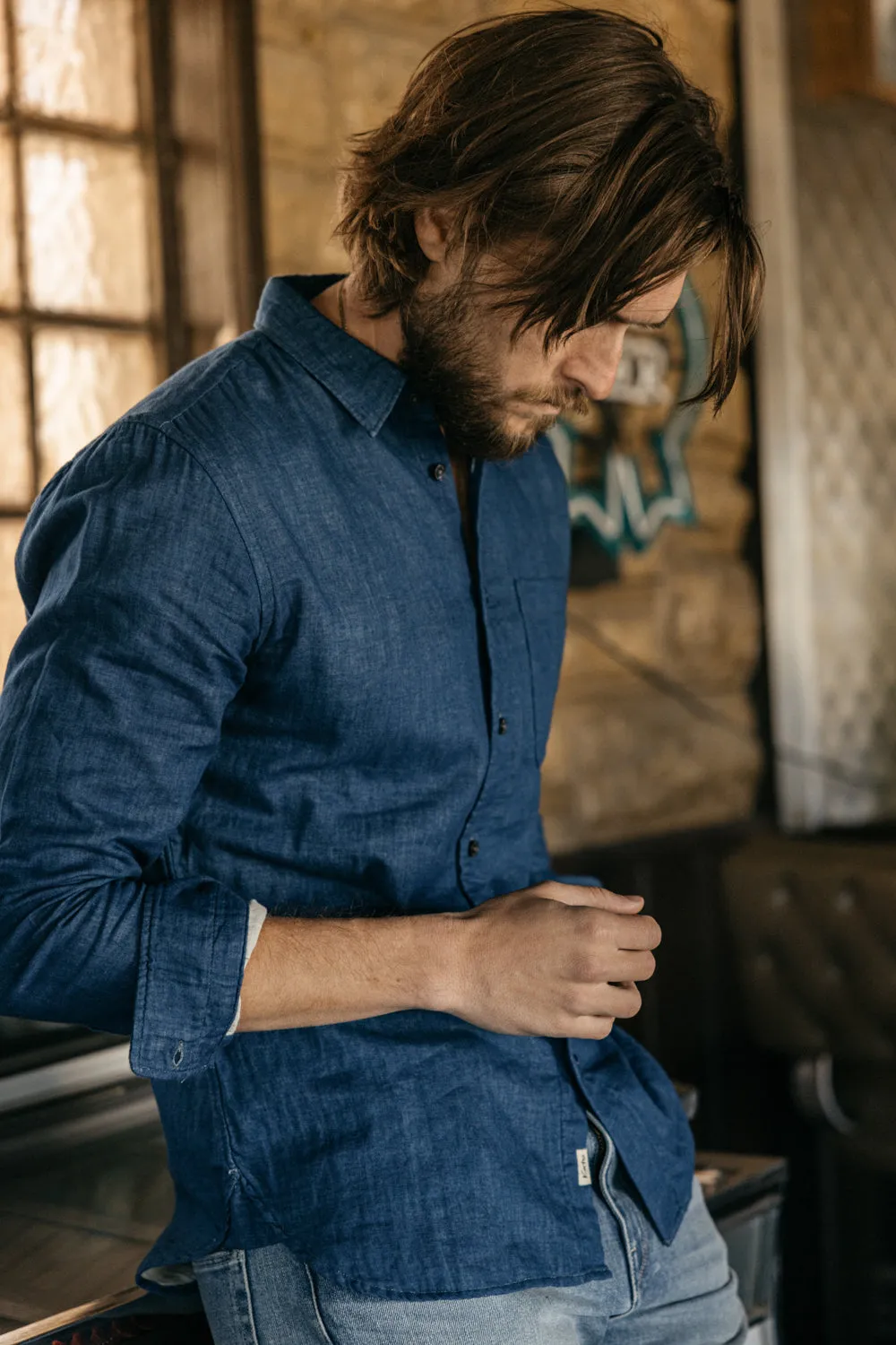 The Ripper Double Gauze Shirt - Indigo