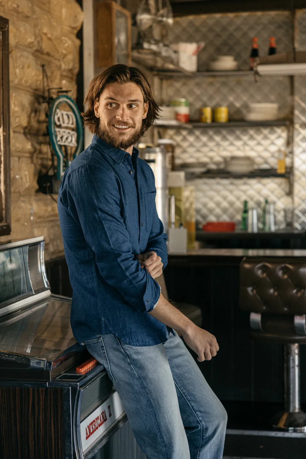 The Ripper Double Gauze Shirt - Indigo
