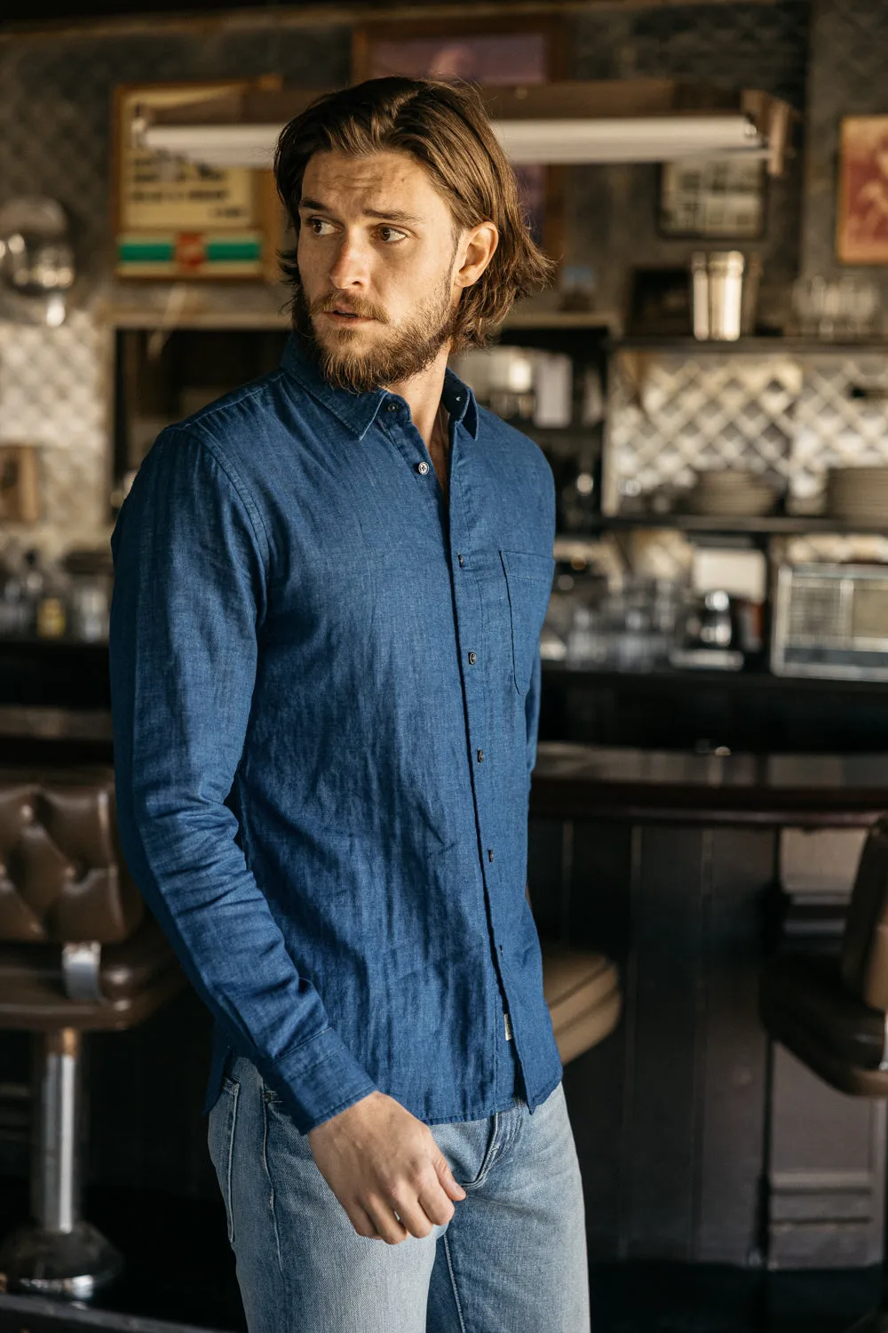 The Ripper Double Gauze Shirt - Indigo