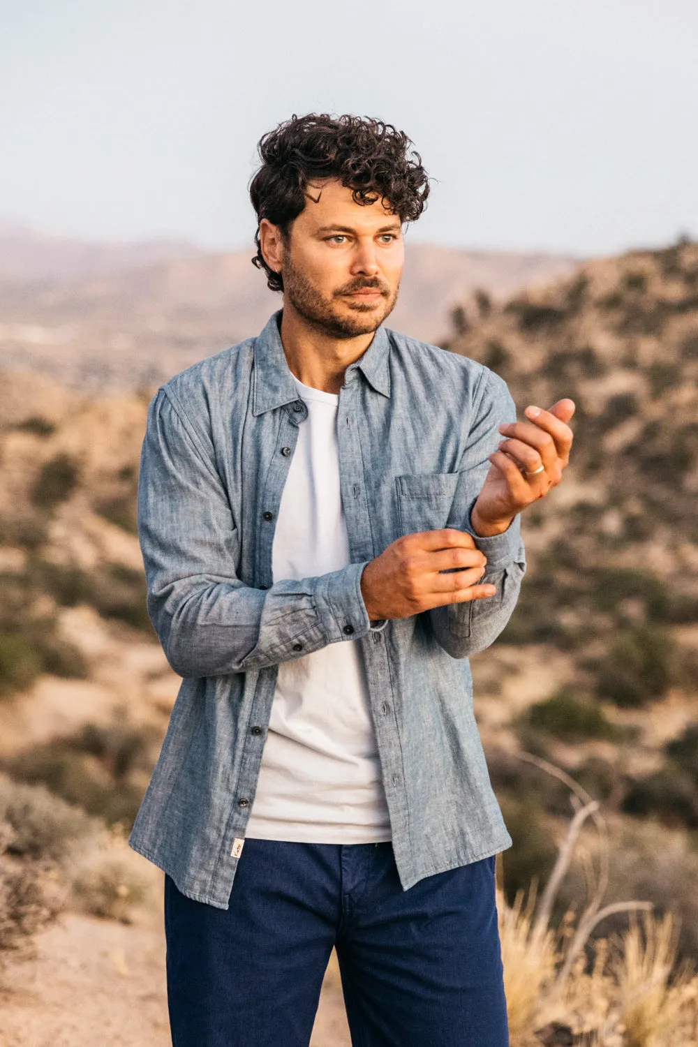 The Ripper Double Gauze Shirt - Light Indigo