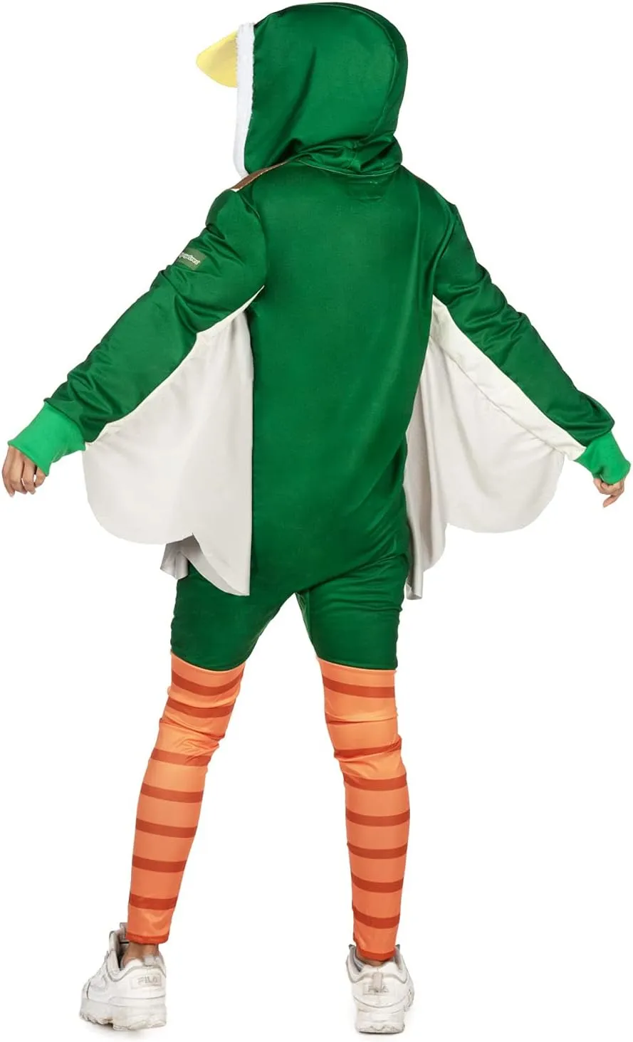 Tipsy Elves Cute Animal Halloween Costume for Women Green Duck Jumpsuit with Attached Mallard Wings Size