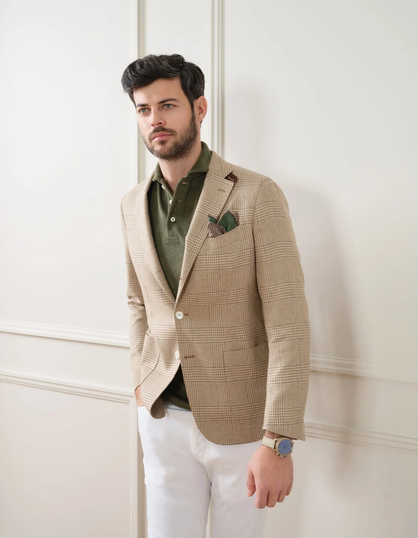 VEGETABLE DYED PLAID BLAZER