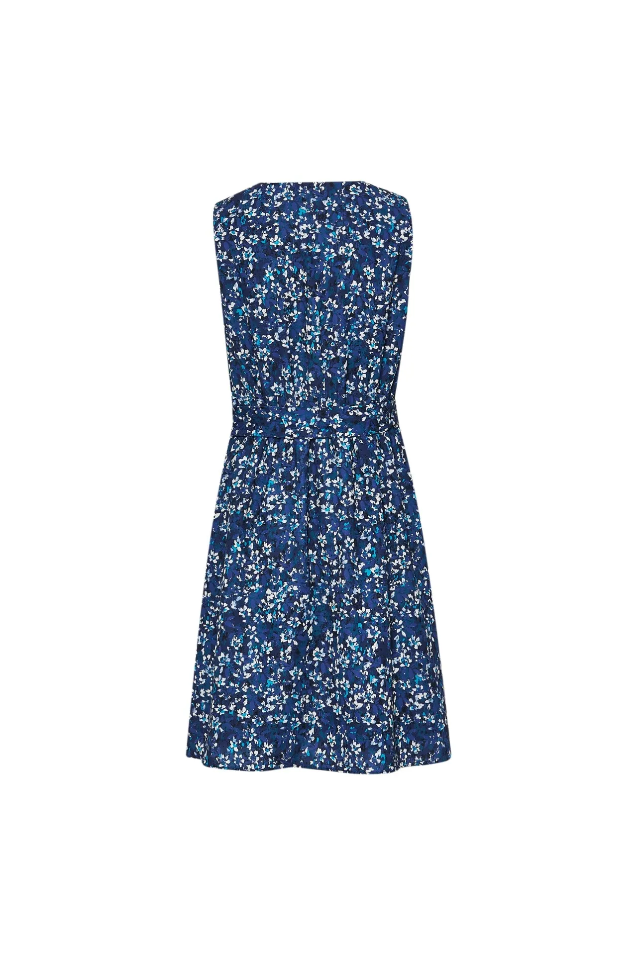 Veronica Crepe Floral Print V neck Dress