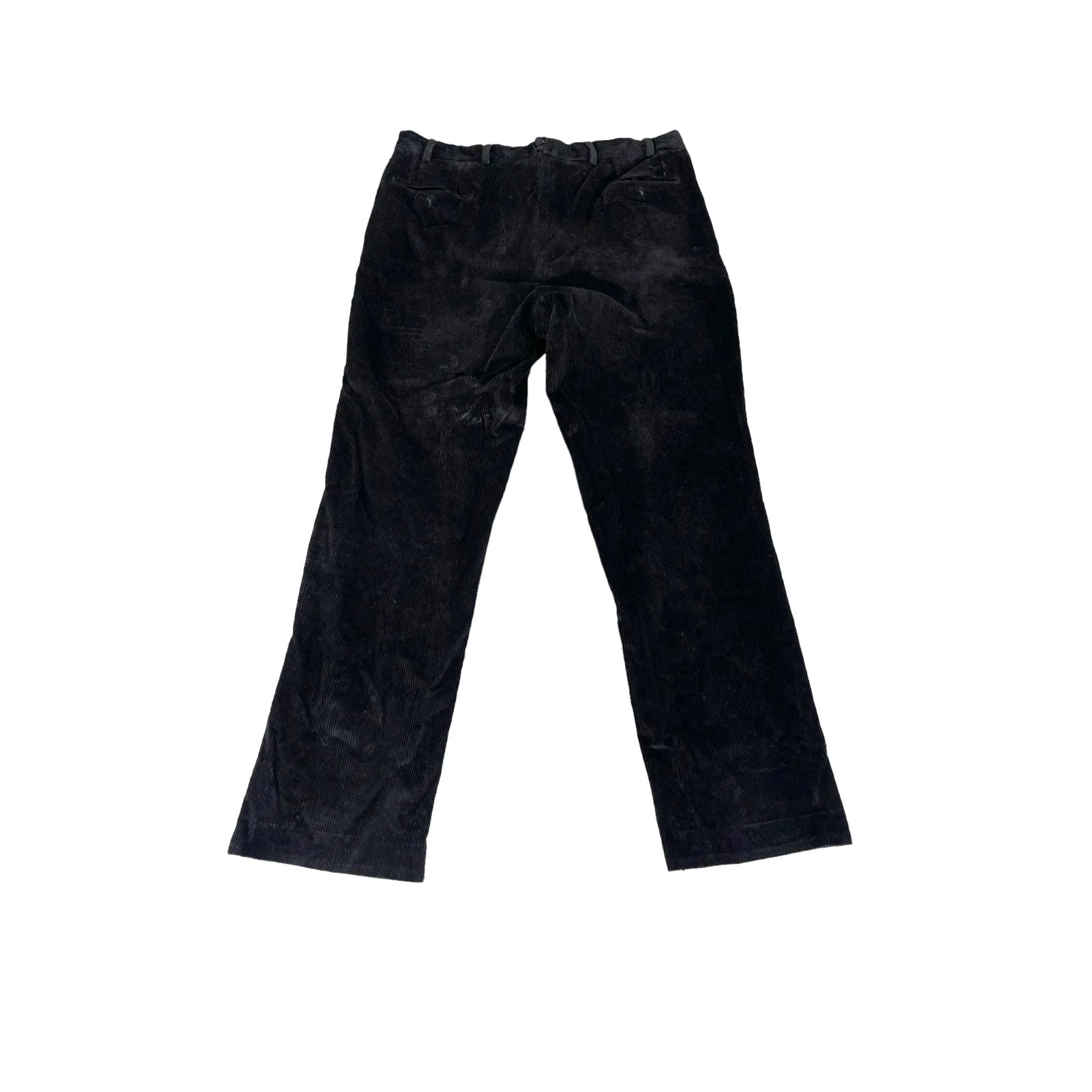 Vintage Piazza Carignano 12 Men's Black Relaxed Fit Corduroy Pants 36x32