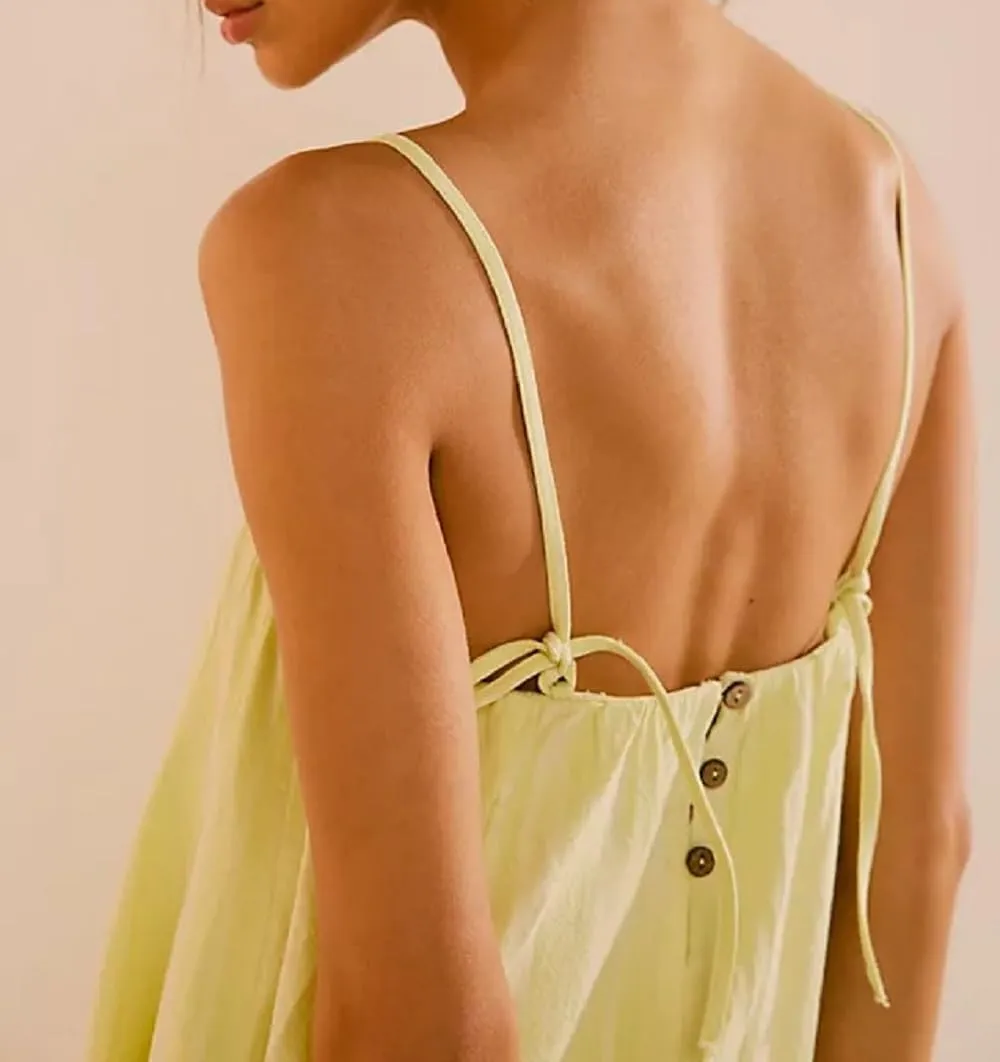 Women Y2K Spaghetti Strap Maxi Dress Boho Flowy Cami Dress Backless Loose Sundress Summer Holiday Beach Dress