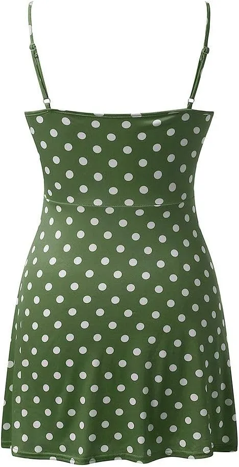 Women's Floral Print A Line Cami Dress Romper Spaghetti Strap Smocked Jumpsuit Tie Front Holiday Short Midi Dresses
